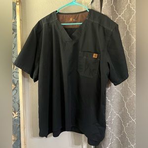 Carhartt plus size 2XL 2x black scrub top nurse healthcare comfort unisex